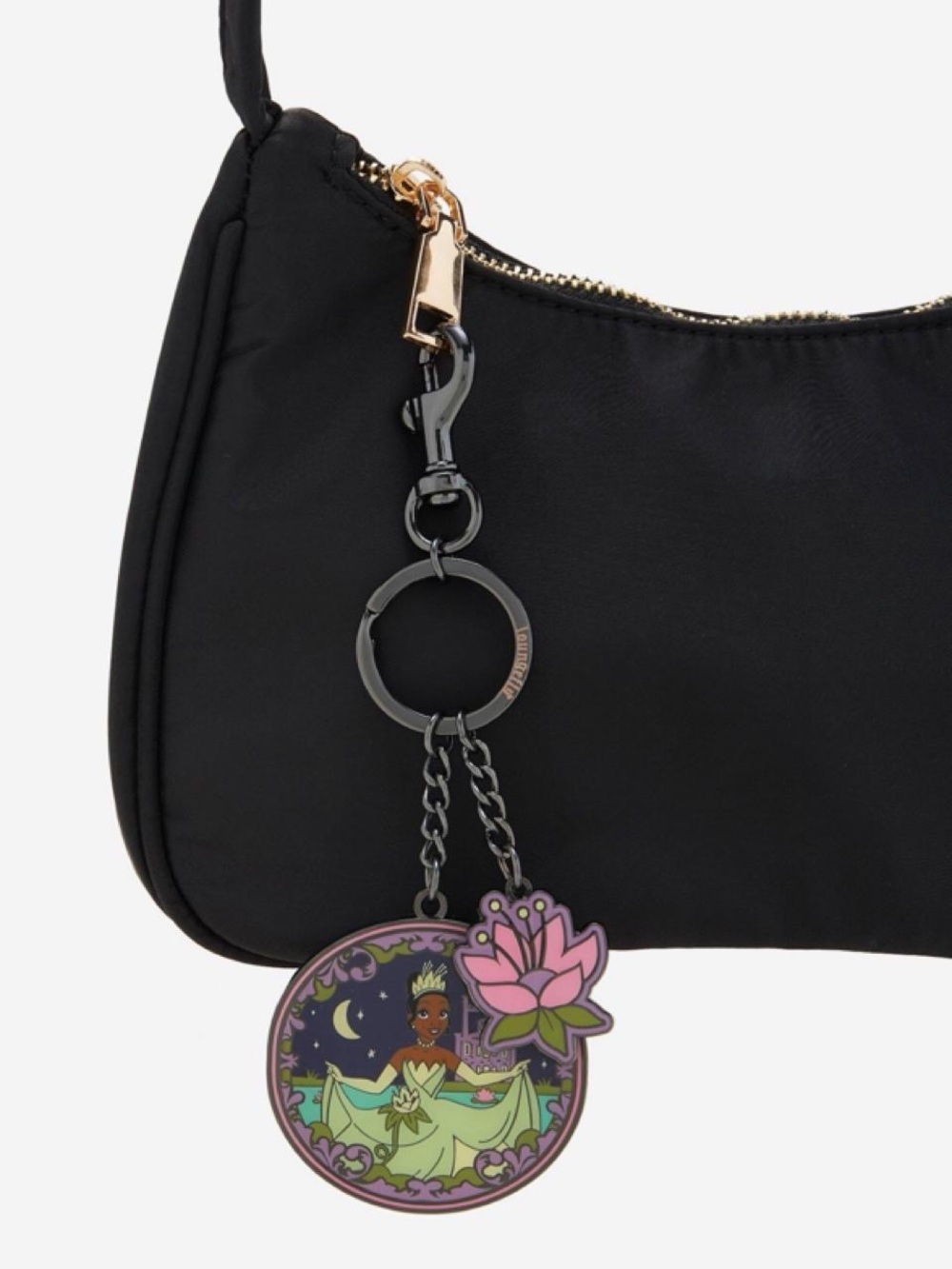 Loungefly Disney The Princess and the Frog Tiana Lily Pad Multi Keychain - Picture 2 of 5